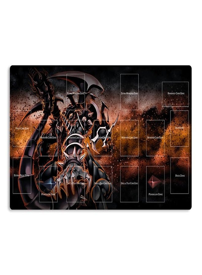 Mlikemat New Mlikemat Playmat Dark Armed Dragon TCG CCG OCG Trading Card Game Mat with Zones + Free Bag (ZD014-938-A) - Image 1